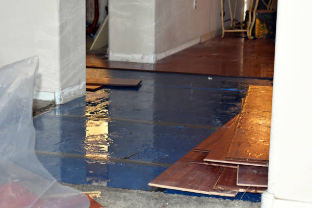 Professional Basement Flood Cleanup technician working in Waterford, CA